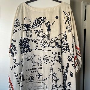 Brand new Tory Burch Embroidered Beach Kaftan/Swim Coverup, Size M/L